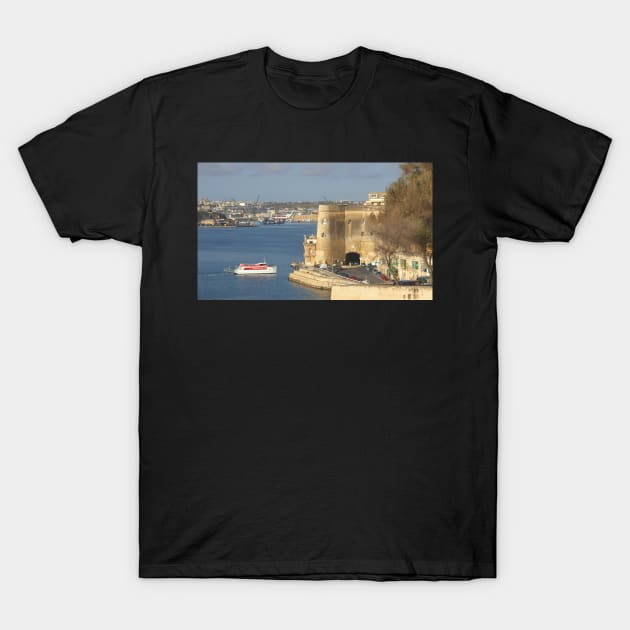 Grand Harbour, Valletta, Malta T-Shirt by Carole-Anne